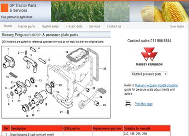 Massey Ferguson schematic parts catalog